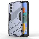 For Samsung Galaxy M14 Punk Armor 2 in 1 PC + TPU Shockproof Phone Case with Invisible Holder(Grey) - 1