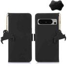 For Google Pixel 8 Pro Genuine Leather Magnetic RFID Leather Phone Case(Black) - 1