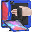 For iPad Pro 12.9 (2020) Shockproof Colorful Silicone + PC Protective Tablet Case with Holder & Shoulder Strap & Hand Strap & Pen Slot(Blue) - 2