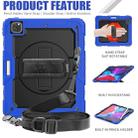 For iPad Pro 12.9 (2020) Shockproof Colorful Silicone + PC Protective Tablet Case with Holder & Shoulder Strap & Hand Strap & Pen Slot(Blue) - 4