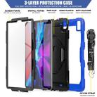 For iPad Pro 12.9 (2020) Shockproof Colorful Silicone + PC Protective Tablet Case with Holder & Shoulder Strap & Hand Strap & Pen Slot(Blue) - 5