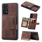 For Xiaomi Redmi Note 11S / Note 11 4G Global Skin Feel Dream RFID Anti-theft PU Card Bag Phone Case(Coffee) - 1