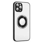 For iPhone 14 AG Frosted Aluminum Alloy Magsafe Magnetic Phone Case with Lens Film(Silver) - 1