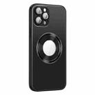 For iPhone 14 AG Frosted Aluminum Alloy Magsafe Magnetic Phone Case with Lens Film(Black) - 1