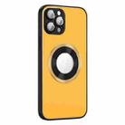 For iPhone 12 Pro Max AG Frosted Aluminum Alloy Magsafe Magnetic Phone Case with Lens Film(Dark Gold) - 1