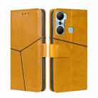 For Infinix Hot 12 Pro Geometric Stitching Flip Leather Phone Case(Yellow) - 1