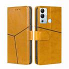 For Infinix Hot 12i Geometric Stitching Flip Leather Phone Case(Yellow) - 1