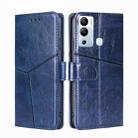 For Infinix Hot 12i Geometric Stitching Flip Leather Phone Case(Blue) - 1