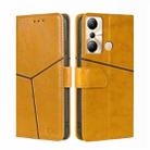 For Infinix Hot 20i Geometric Stitching Flip Leather Phone Case(Yellow) - 1