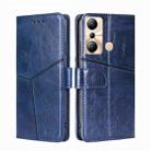 For Infinix Hot 20i Geometric Stitching Flip Leather Phone Case(Blue) - 1