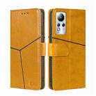 For Infinix Note 11 Geometric Stitching Flip Leather Phone Case(Yellow) - 1