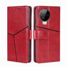 For Infinix Note 12 Pro 4G / Note 12 2023 Geometric Stitching Flip Leather Phone Case(Red) - 1