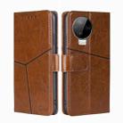 For Infinix Note 12 Pro 4G / Note 12 2023 Geometric Stitching Flip Leather Phone Case(Light Brown) - 1