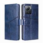 For Infinix Note 12 VIP Geometric Stitching Flip Leather Phone Case(Blue) - 1