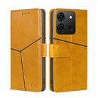 For Infinix Smart 7 Geometric Stitching Flip Leather Phone Case(Yellow) - 1