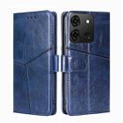 For Infinix Smart 7 Geometric Stitching Flip Leather Phone Case(Blue) - 1