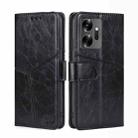 For Infinix Zero 20 Geometric Stitching Flip Leather Phone Case(Black) - 1