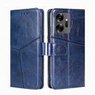 For Infinix Zero 20 Geometric Stitching Flip Leather Phone Case(Blue) - 1