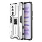 For Xiaomi Redmi K60 Pro 5G Supersonic PC + TPU Shock-proof Protective Phone Case with Holder(Silver) - 1