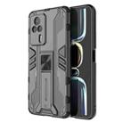 For Xiaomi Redmi K60e 5G Supersonic PC + TPU Shock-proof Protective Phone Case with Holder(Black) - 1