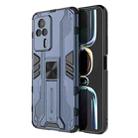 For Xiaomi Redmi K60e 5G Supersonic PC + TPU Shock-proof Protective Phone Case with Holder(Blue) - 1