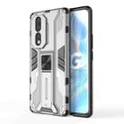 For Honor 80 5G Supersonic PC + TPU Shock-proof Protective Phone Case with Holder(Silver) - 1