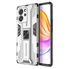 For Honor 80 SE 5G Supersonic PC + TPU Shock-proof Protective Phone Case with Holder(Silver) - 1