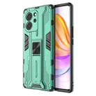 For Honor 80 SE 5G Supersonic PC + TPU Shock-proof Protective Phone Case with Holder(Green) - 1