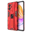 For Honor 80 SE 5G Supersonic PC + TPU Shock-proof Protective Phone Case with Holder(Red) - 1