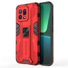 For Xiaomi 13 5G Supersonic PC + TPU Shock-proof Protective Phone Case with Holder(Red) - 1