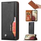 For Samsung Galaxy A24 4G Knead Skin Texture Flip Leather Phone Case(Black) - 1