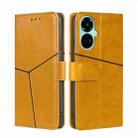 For Tecno Camon 19 / 19 Pro Geometric Stitching Flip Leather Phone Case(Yellow) - 1