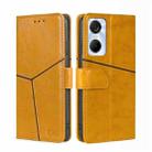 For Tecno Pop 6 Pro Geometric Stitching Flip Leather Phone Case(Yellow) - 1