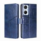 For Tecno Pop 6 Pro Geometric Stitching Flip Leather Phone Case(Blue) - 1