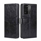 For Tecno Spark 8C / Spark GO 2022 Geometric Stitching Flip Leather Phone Case(Black) - 1