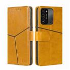 For Tecno Spark 8C / Spark GO 2022 Geometric Stitching Flip Leather Phone Case(Yellow) - 1