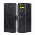 For Tecno Spark 9 Pro Geometric Stitching Flip Leather Phone Case(Black) - 1