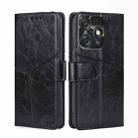 For Tecno Spark 10C Geometric Stitching Flip Leather Phone Case(Black) - 1