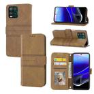 For Motorola Moto G Stylus 5G 2023 Embossed Stripes Skin Feel Leather Phone Case(Brown) - 1