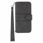 For Xiaomi Redmi Note 12 4G Global Embossed Stripes Skin Feel Leather Phone Case(Black) - 2