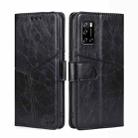 For Rakuten Big S Geometric Stitching Flip Leather Phone Case(Black) - 1