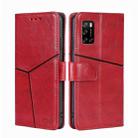 For Rakuten Big S Geometric Stitching Flip Leather Phone Case(Red) - 1