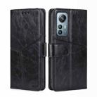 For Blackview A85 Geometric Stitching Flip Leather Phone Case(Black) - 1