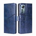 For Blackview A85 Geometric Stitching Flip Leather Phone Case(Blue) - 1