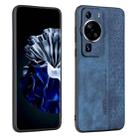 For Huawei P60 / P60 Pro AZNS 3D Embossed Skin Feel Phone Case(Sapphire Blue) - 1