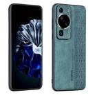 For Huawei P60 / P60 Pro AZNS 3D Embossed Skin Feel Phone Case(Dark Green) - 1