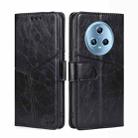 For Honor Magic5 Geometric Stitching Flip Leather Phone Case(Black) - 1