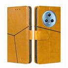 For Honor Magic5 Geometric Stitching Flip Leather Phone Case(Yellow) - 1