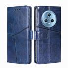 For Honor Magic5 Geometric Stitching Flip Leather Phone Case(Blue) - 1