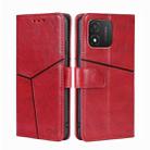 For Honor X5 4G Geometric Stitching Flip Leather Phone Case(Red) - 1